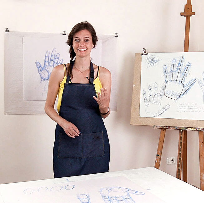 Genial Zeichnen - Portrait Maja Oschmann - Kursraum Atelier - copyright Marco Di Carlo